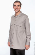 Unisex Long-Sleeve Work Shirt - Silver Gray