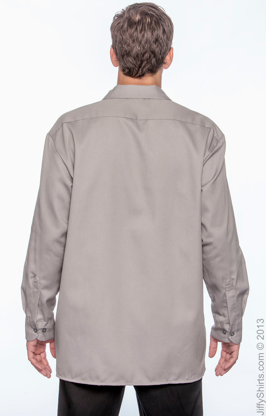 Unisex Long-Sleeve Work Shirt - Silver Gray