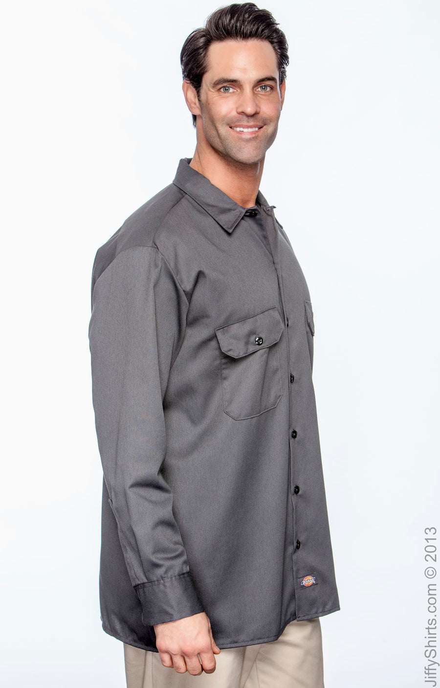 Unisex Long-Sleeve Work Shirt - Charcoal