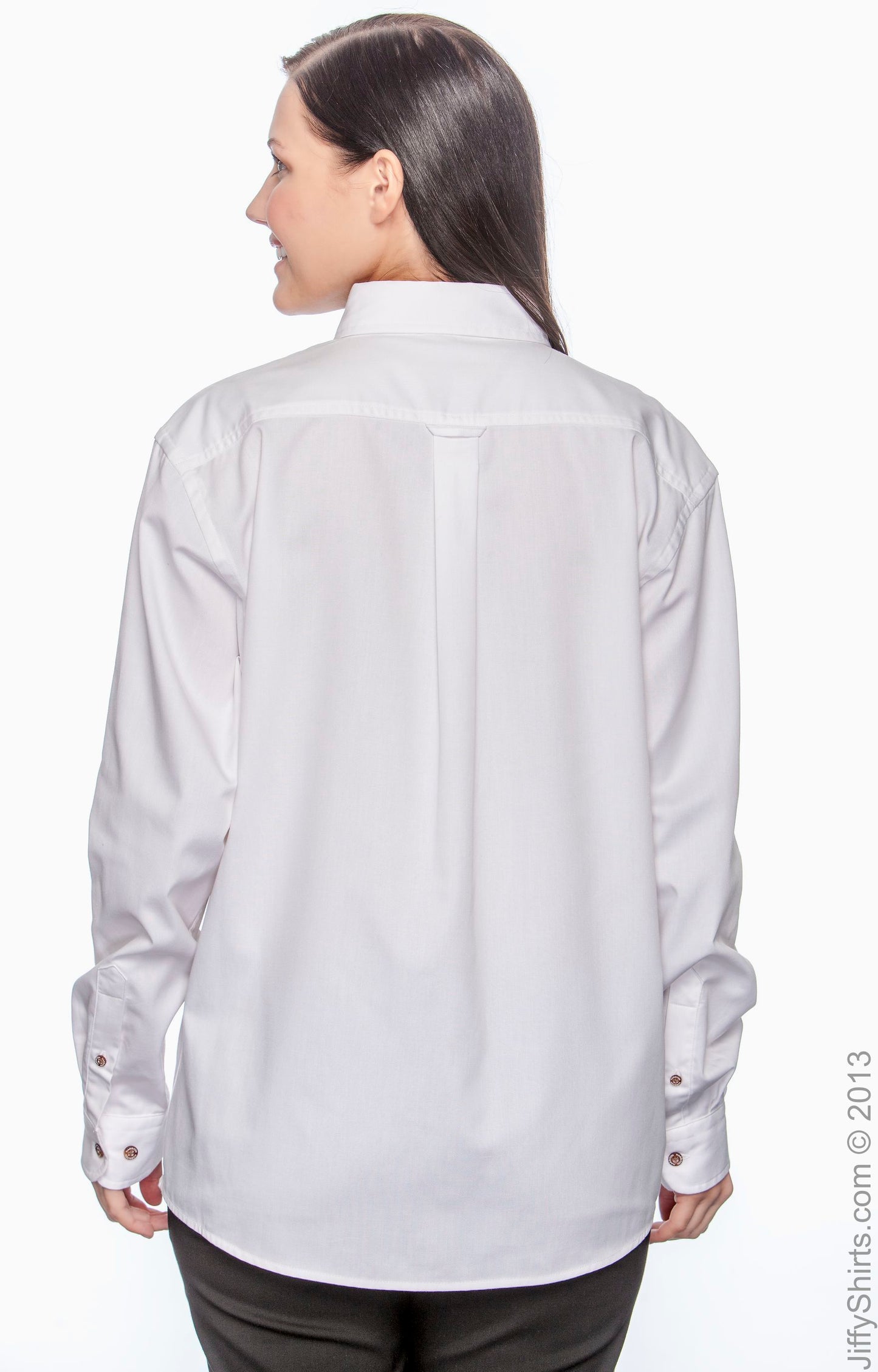 Men's Easy Blend™ Long-Sleeve Twill Shirt with Stain-Release - White
