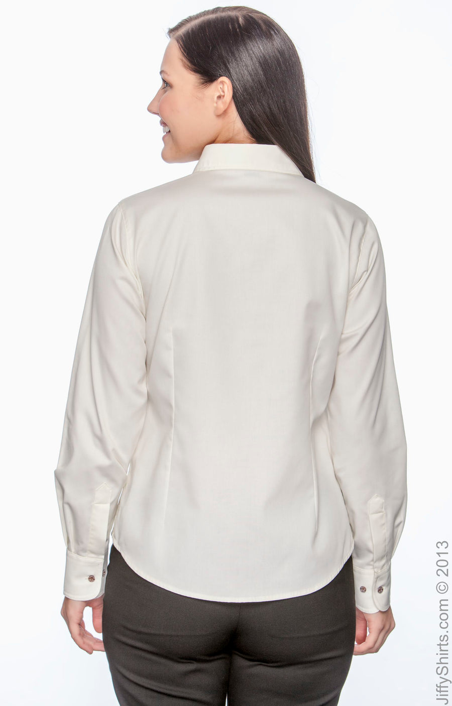 Women's Easy Blend™ Long-Sleeve Twill Shirt with Stain-Release - Creme