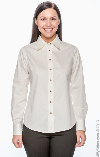 Women's Easy Blend™ Long-Sleeve Twill Shirt with Stain-Release - Creme