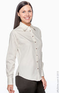 Women's Easy Blend™ Long-Sleeve Twill Shirt with Stain-Release - Creme