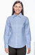 Harriton M600W - Women's Long-Sleeve Oxford with Stain-Release - Light Blue