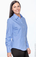 Women's Silky Poplin Shirt - Periwinkle