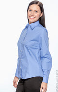 Women's Silky Poplin Shirt - Periwinkle