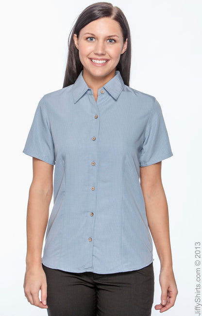 Women's Barbados Textured Camp Shirt - Cloud Blue
