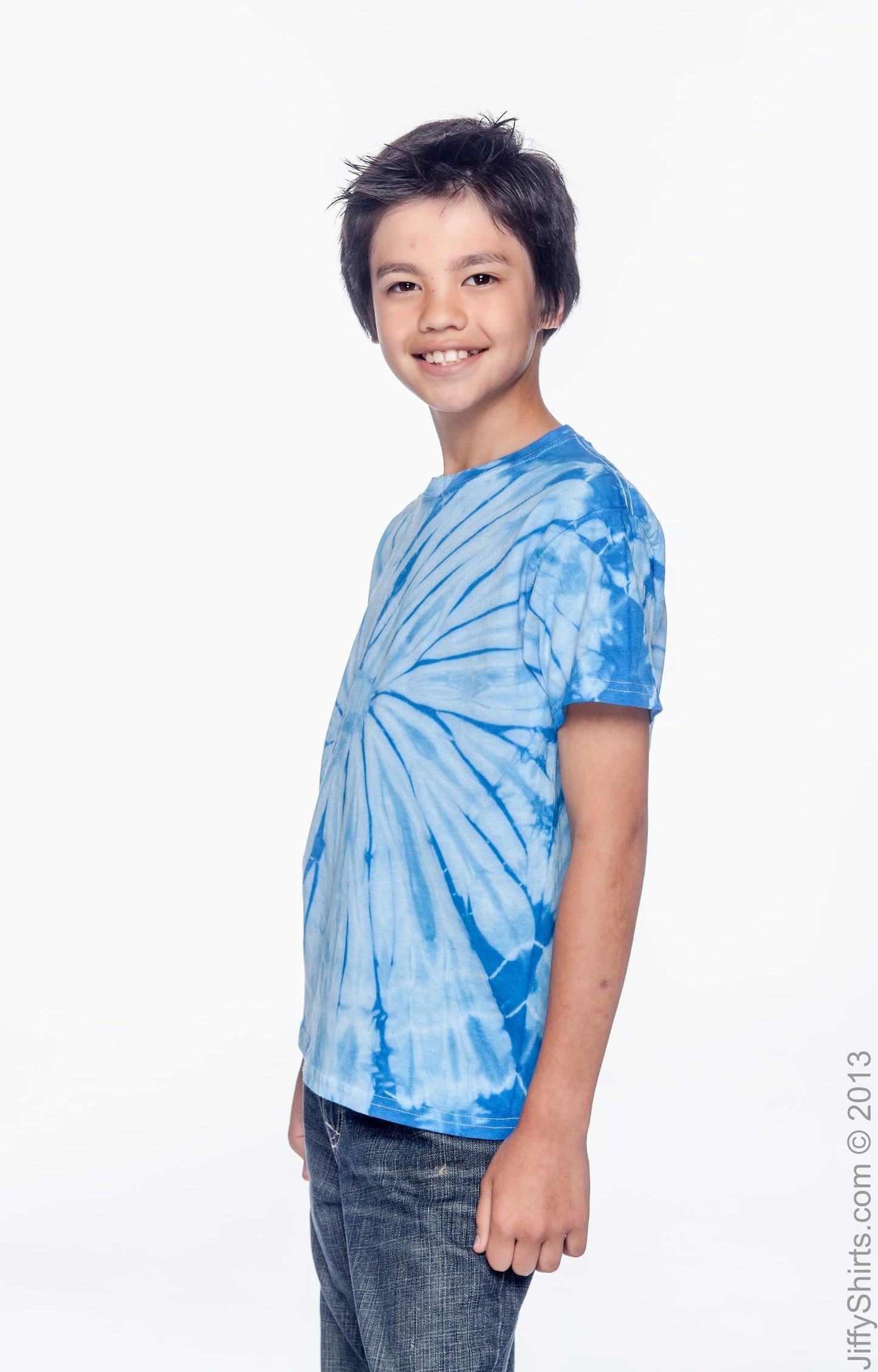 Youth 100% Cotton Spider T-Shirt - Spider Baby Blue