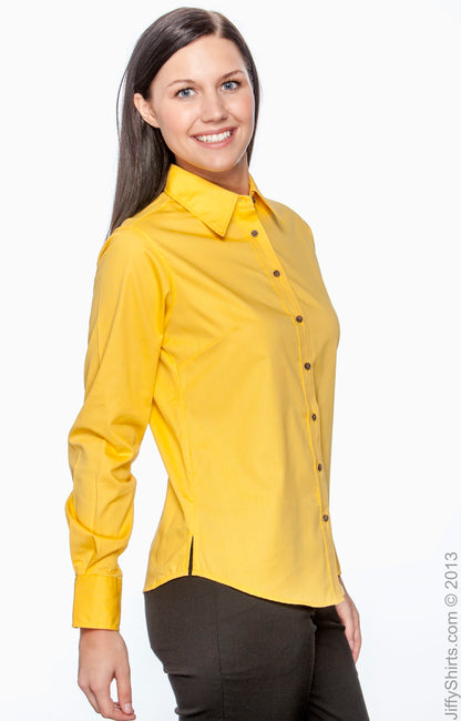 Women's Easy Blend™ Long-Sleeve Twill Shirt with Stain-Release - Sunray Yellow