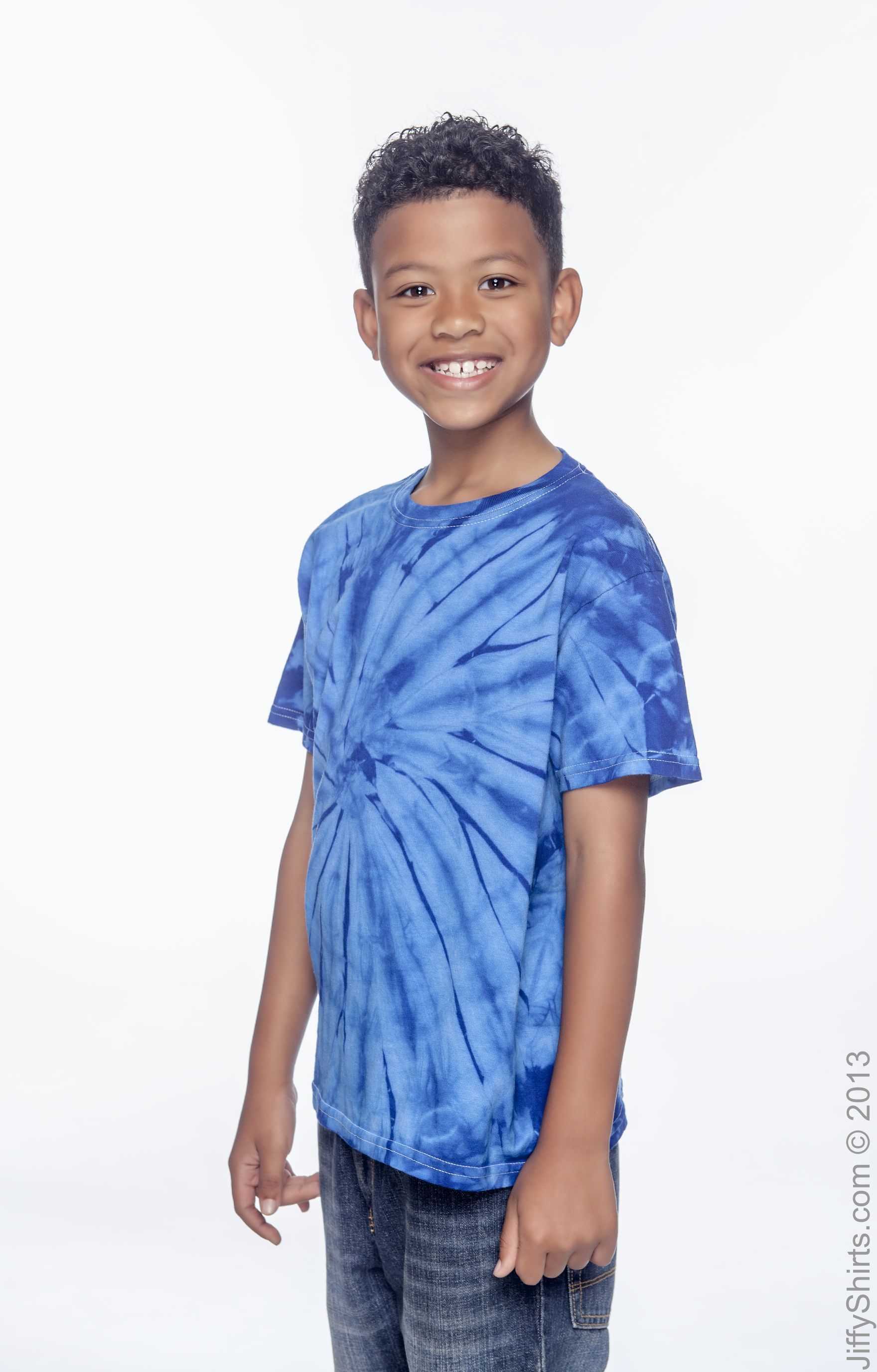 Youth 100% Cotton Spider T-Shirt - Spider Royal