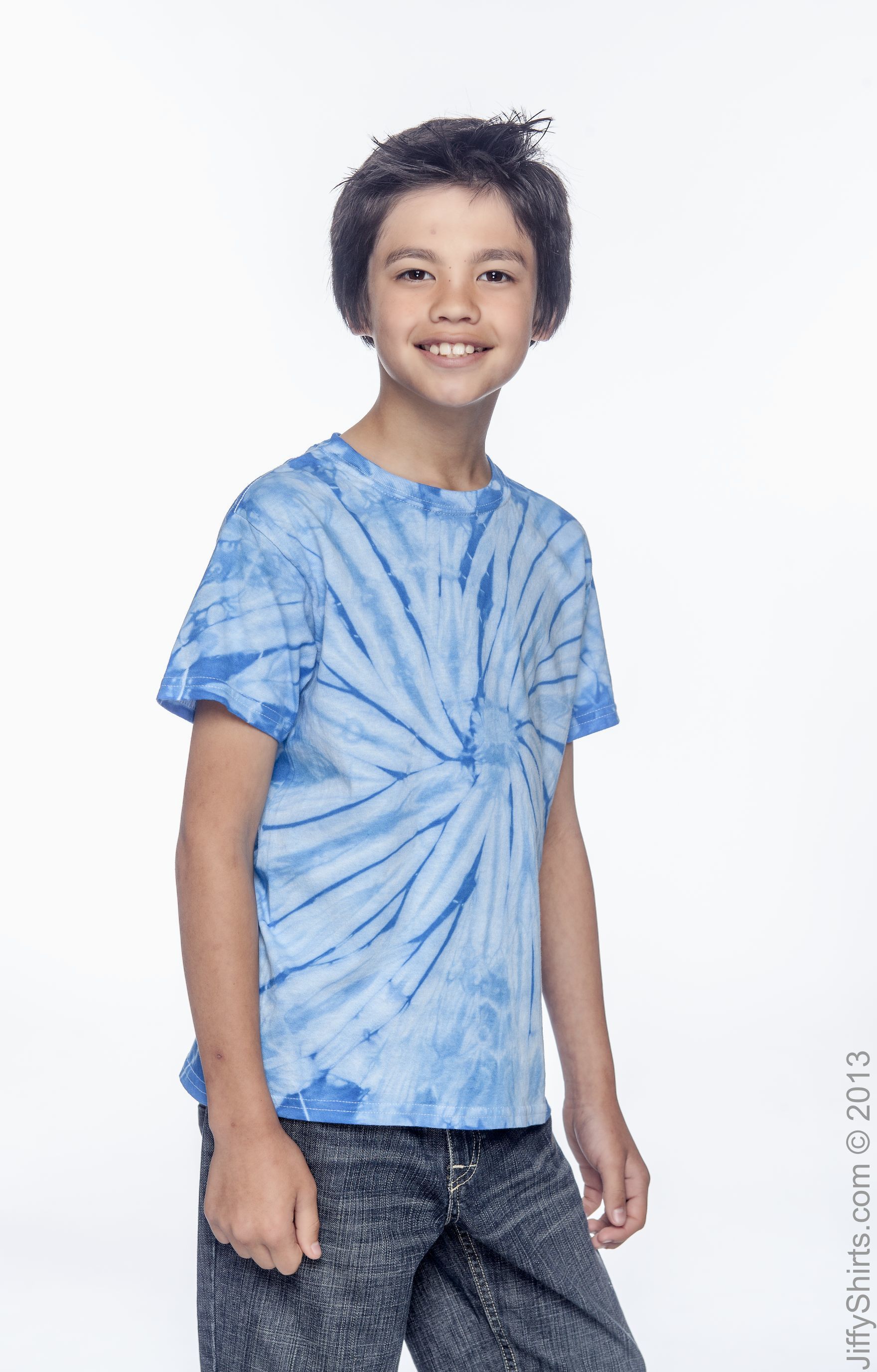 Youth 100% Cotton Spider T-Shirt - Spider Baby Blue