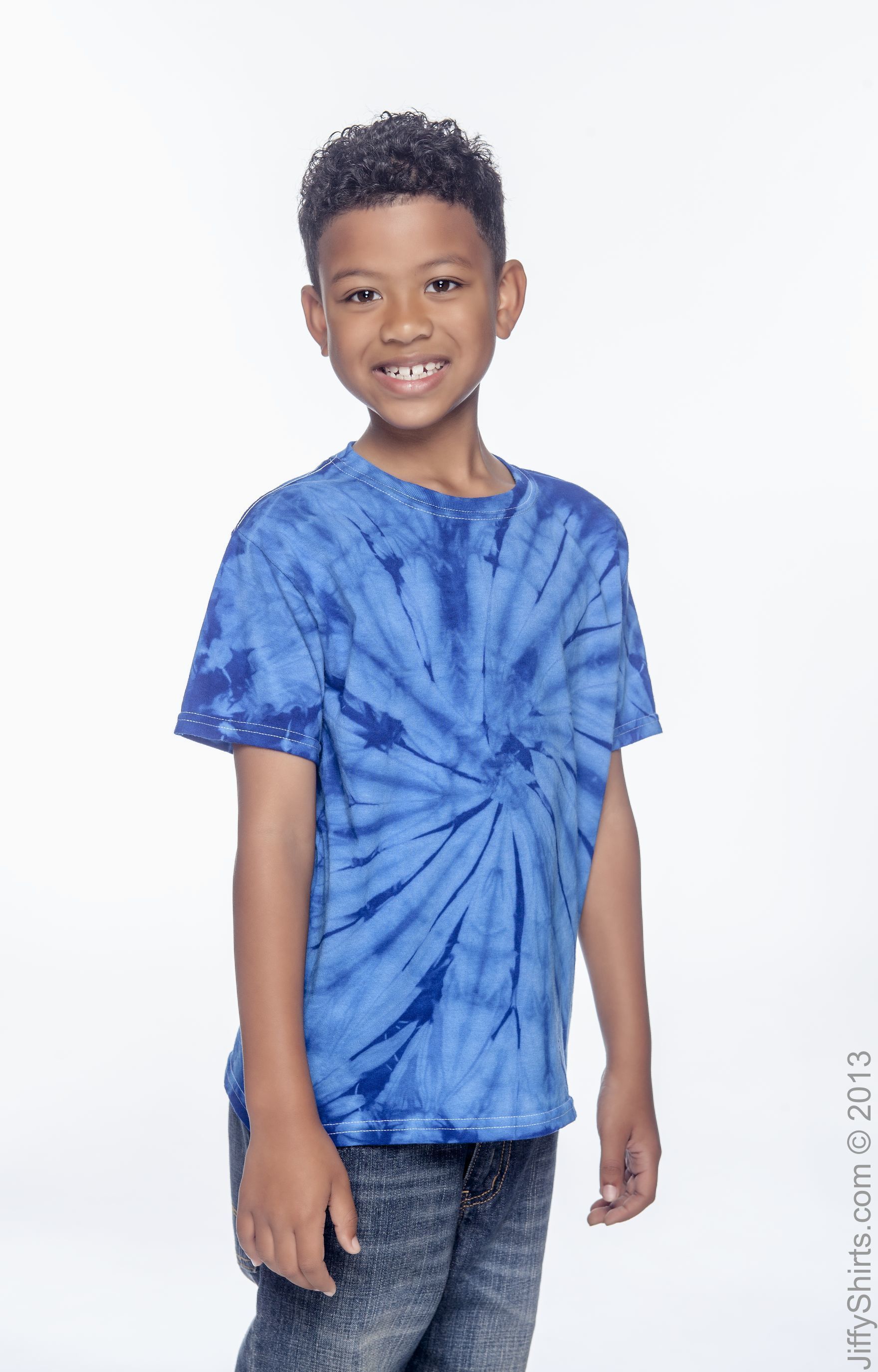 Youth 100% Cotton Spider T-Shirt - Spider Royal