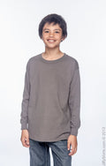 Youth Ultra Cotton® 6 oz. Long-Sleeve T-Shirt - Charcoal