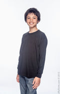 Youth Ultra Cotton® 6 oz. Long-Sleeve T-Shirt - Black
