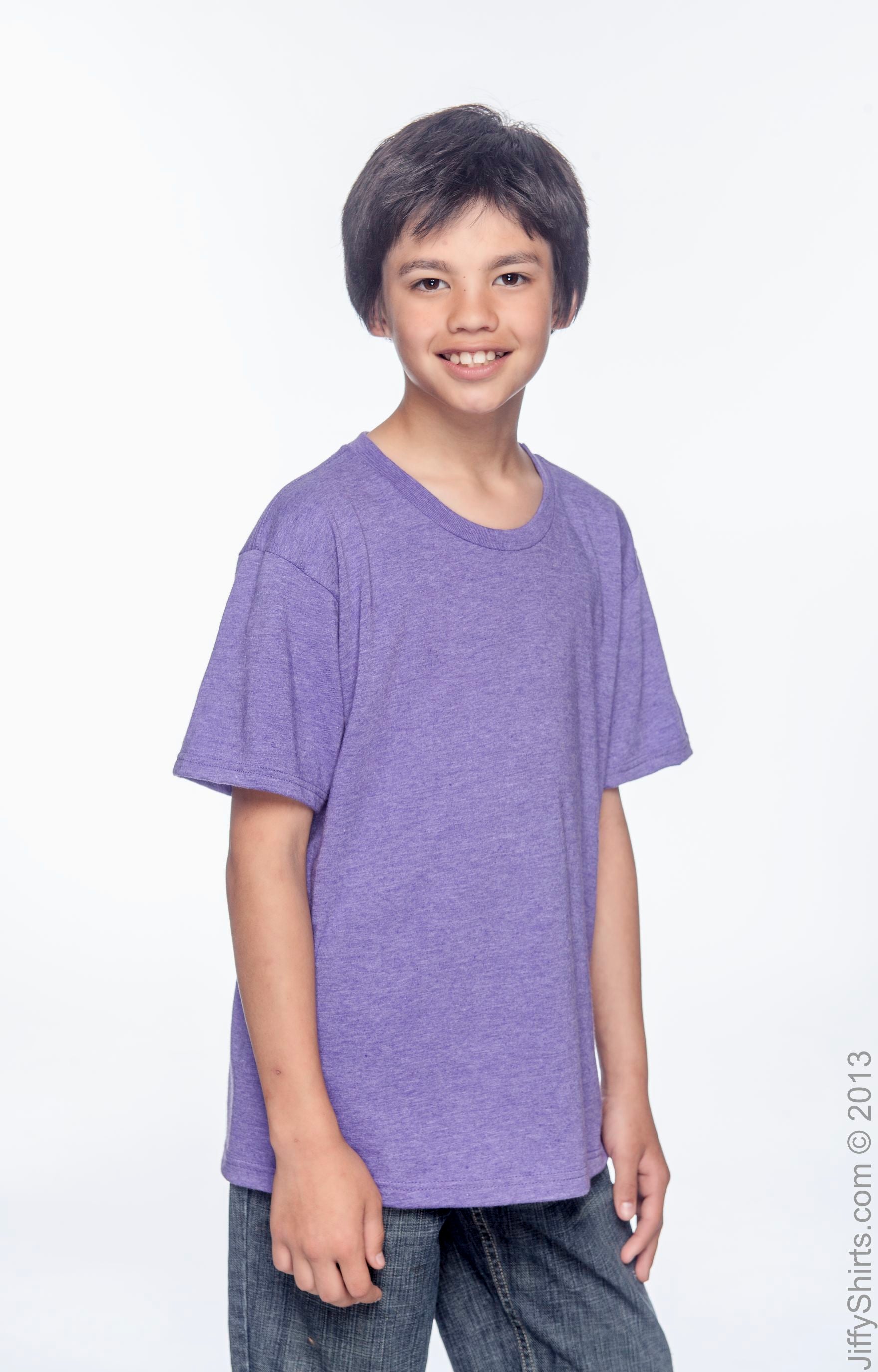 Youth Lightweight T-Shirt - Heather Purple