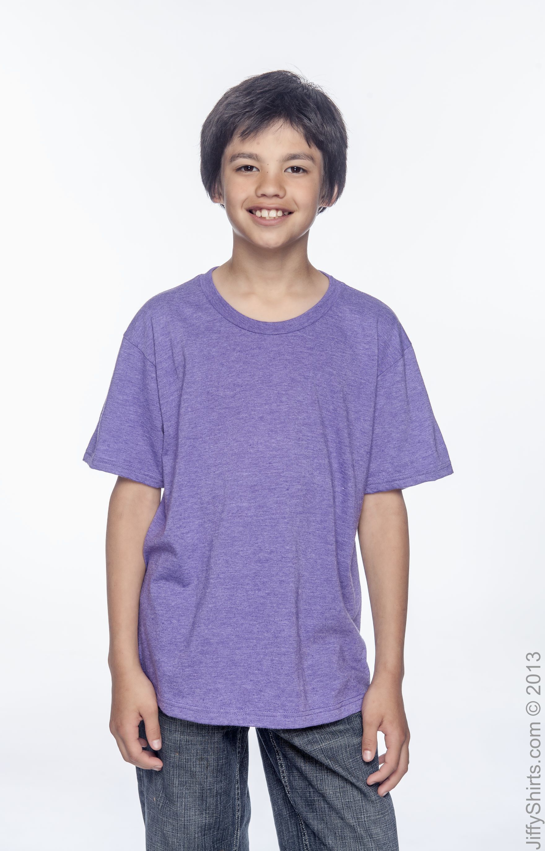 Youth Lightweight T-Shirt - Heather Purple