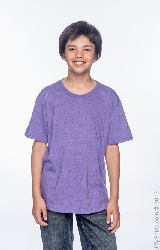 Youth Lightweight T-Shirt - Heather Purple