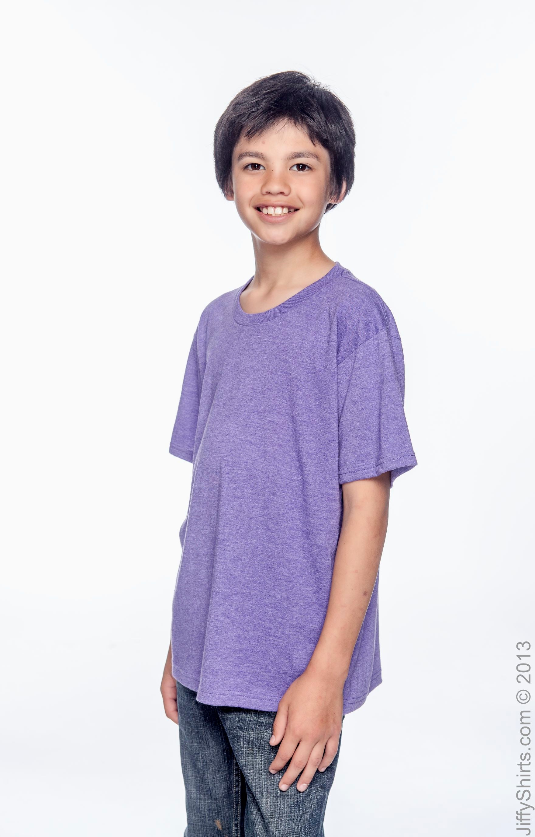 Youth Lightweight T-Shirt - Heather Purple