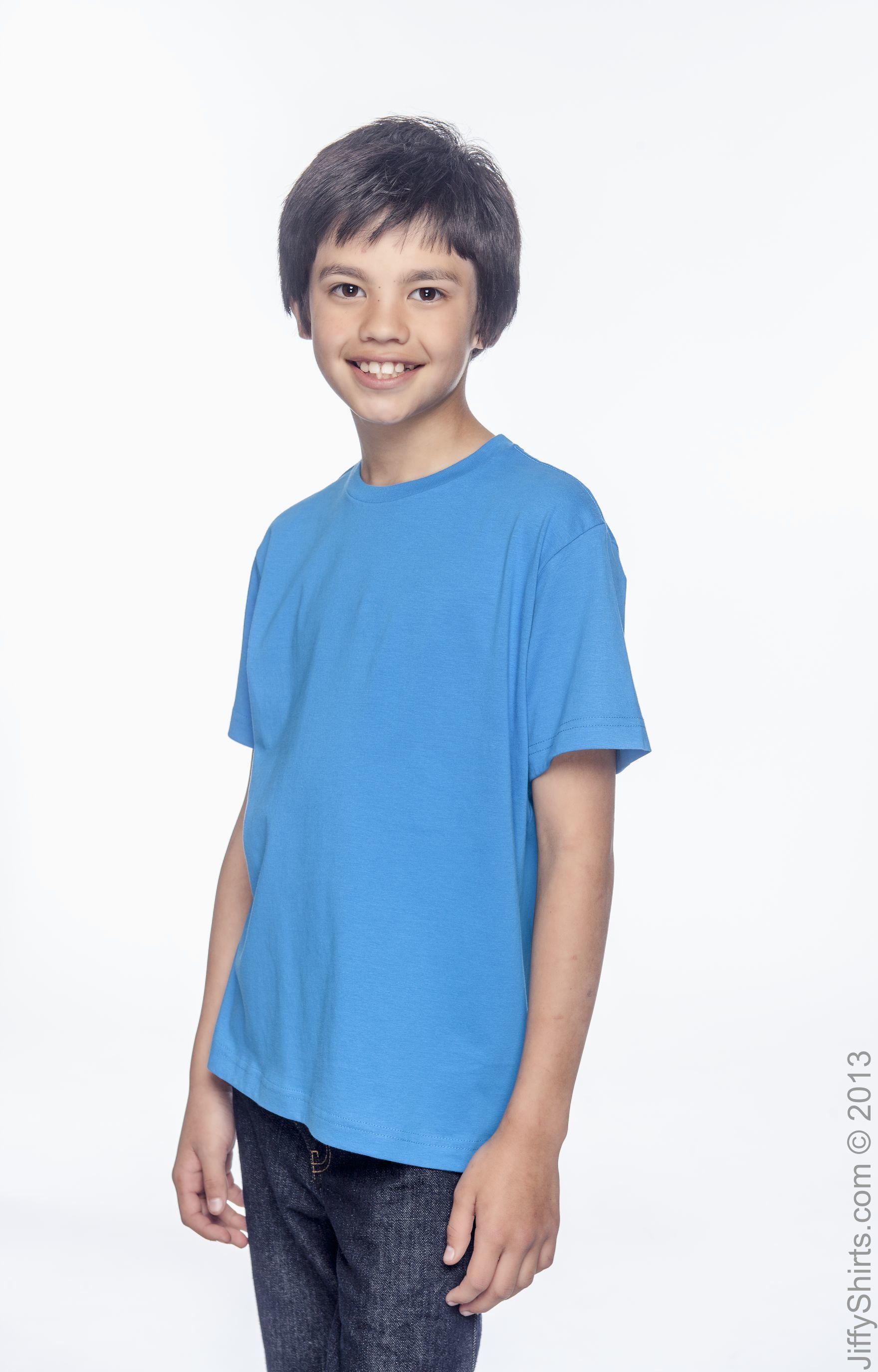 Youth Fine Jersey T-Shirt - Cobalt