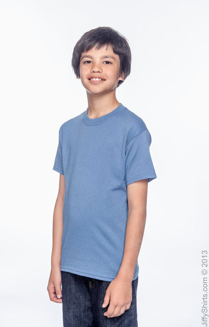 Youth 50/50 Ecosmart® Short Sleeve Tee - Denim Blue