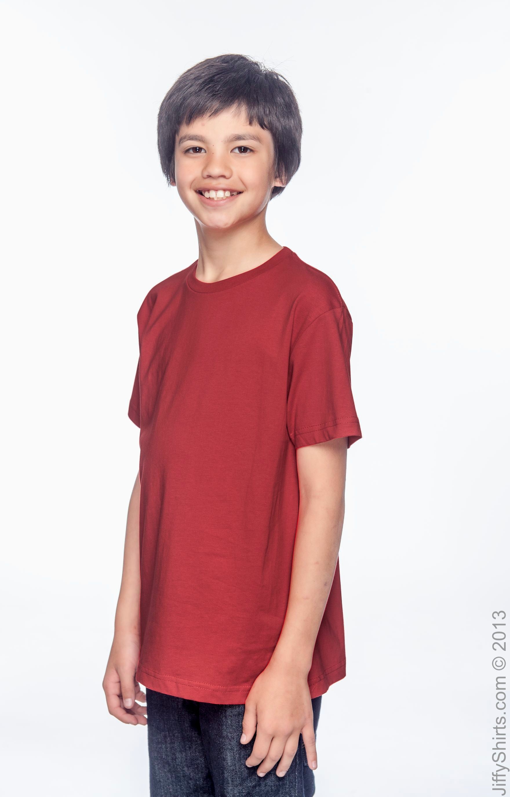 Youth Fine Jersey T-Shirt - Red