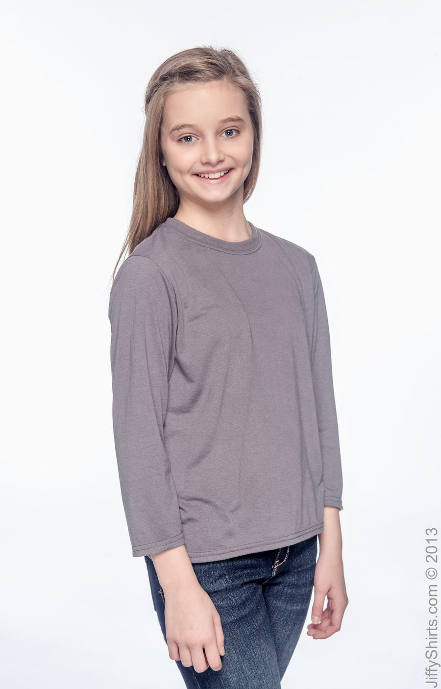 Youth Performance® Youth Long-Sleeve T-Shirt - Charcoal