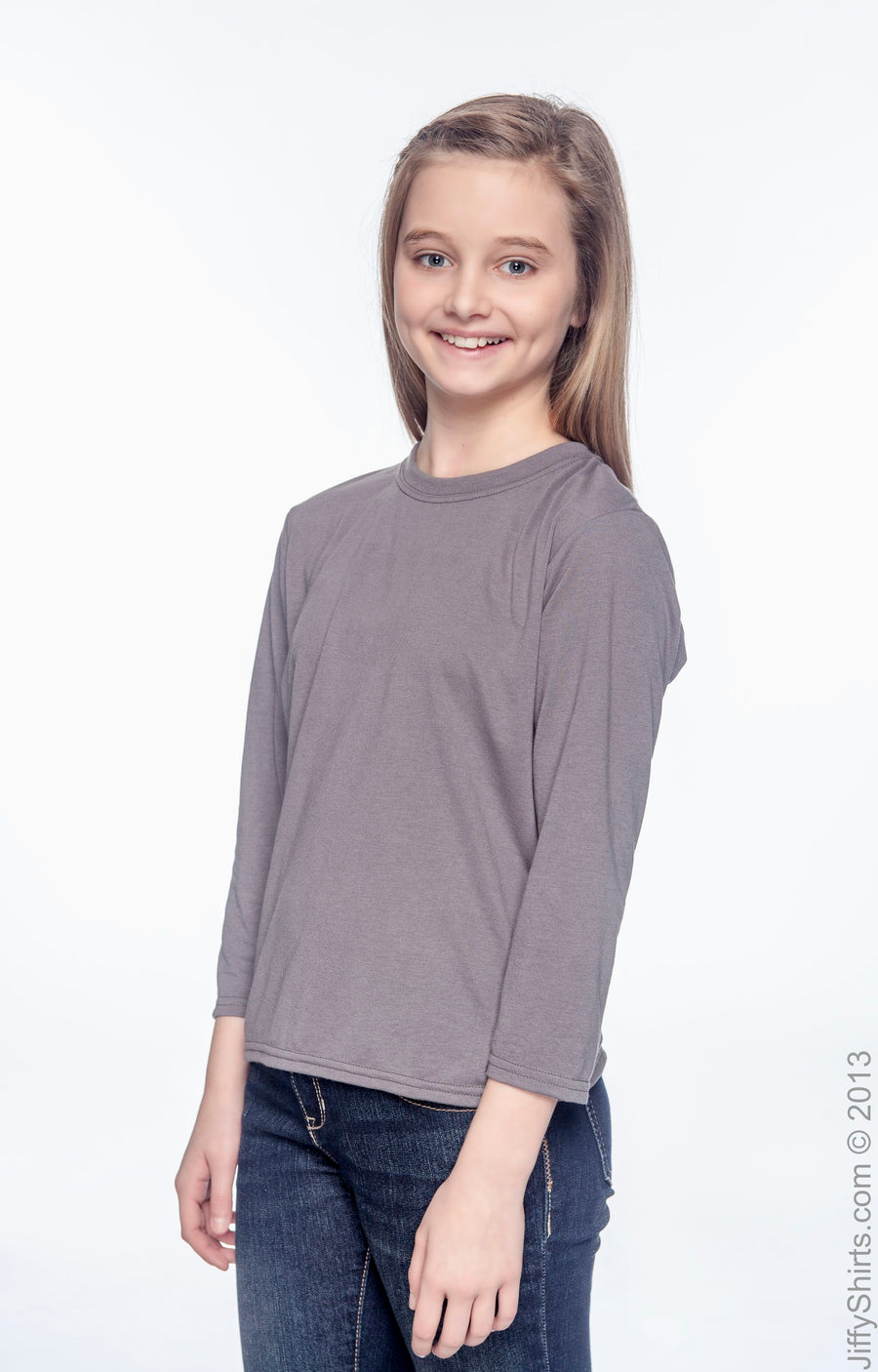 Youth Performance® Youth Long-Sleeve T-Shirt - Charcoal