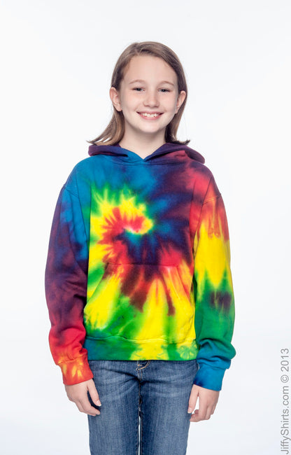 Youth Tie-Dyed Pullover Hoodie - Reactive Rainbow
