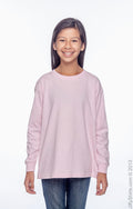 Youth Ultra Cotton® 6 oz. Long-Sleeve T-Shirt - Light Pink