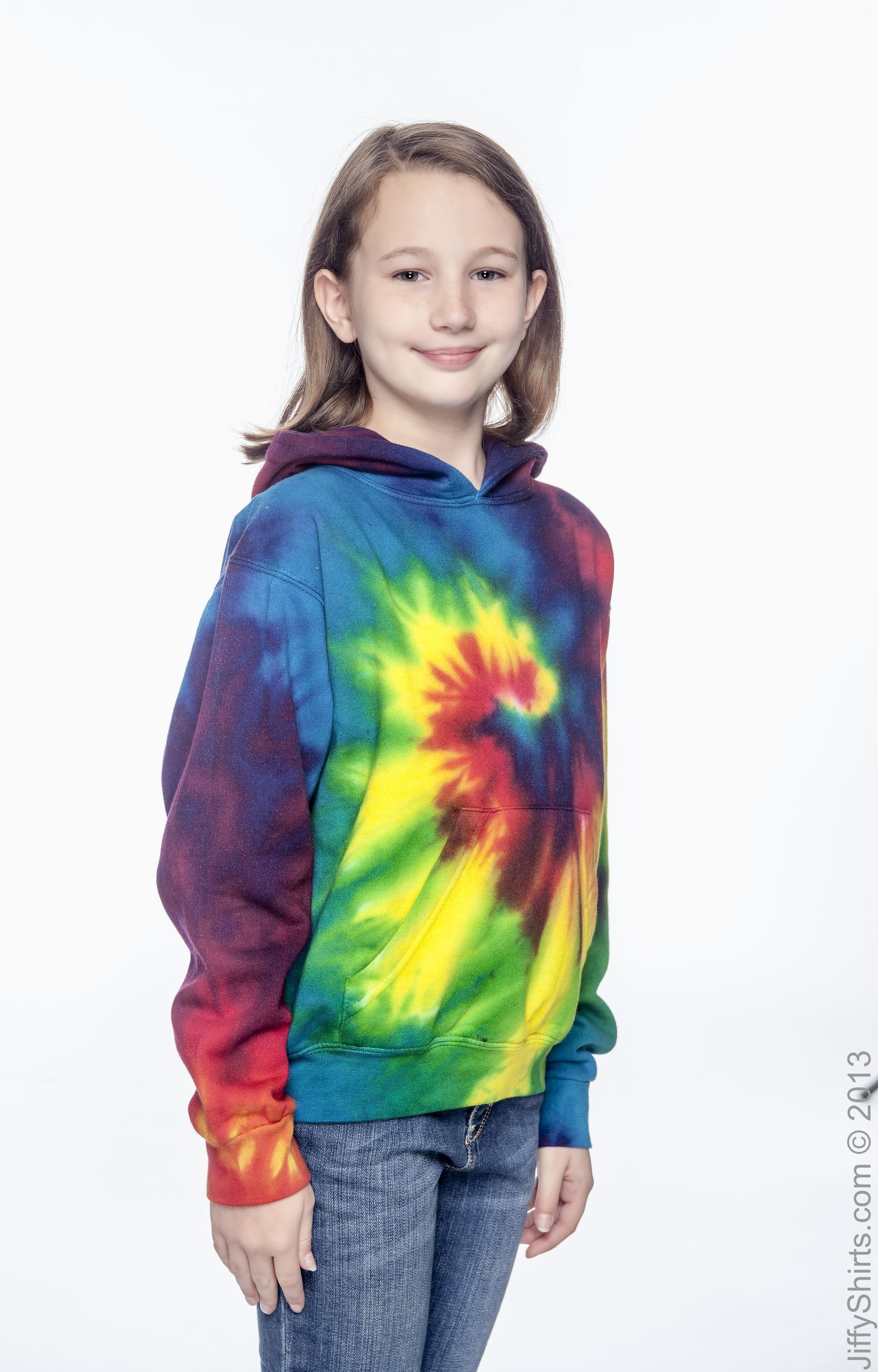 Youth Tie-Dyed Pullover Hoodie - Reactive Rainbow