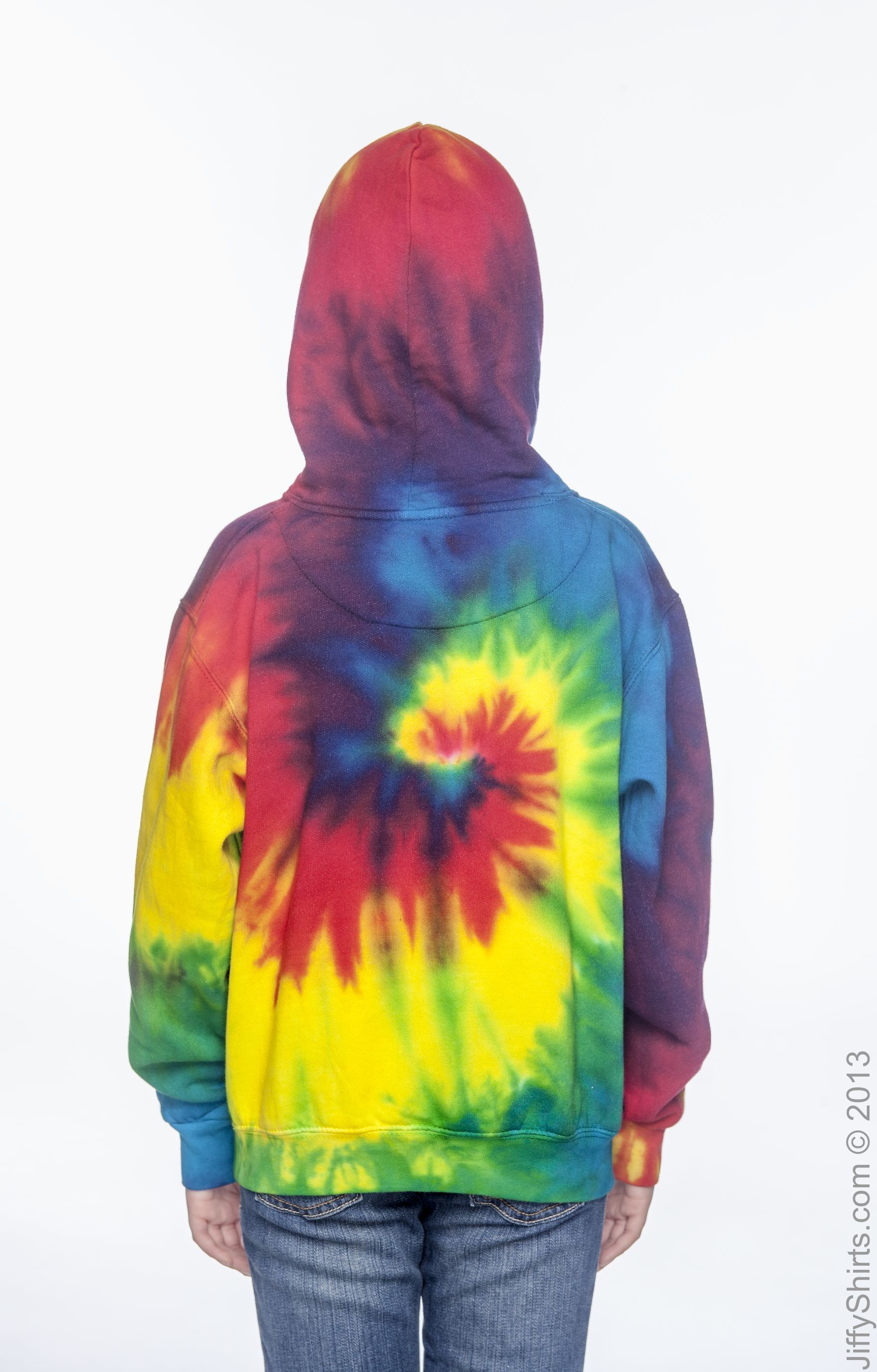 Youth Tie-Dyed Pullover Hoodie - Reactive Rainbow