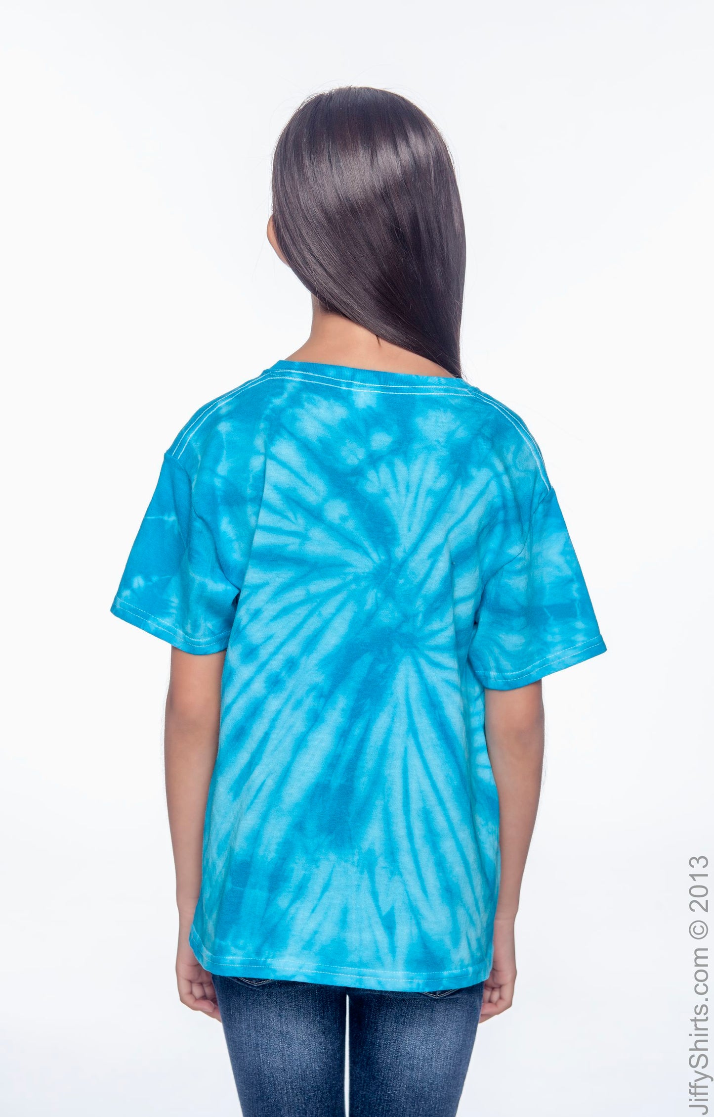Youth 100% Cotton Spider T-Shirt - Spider Turquoise