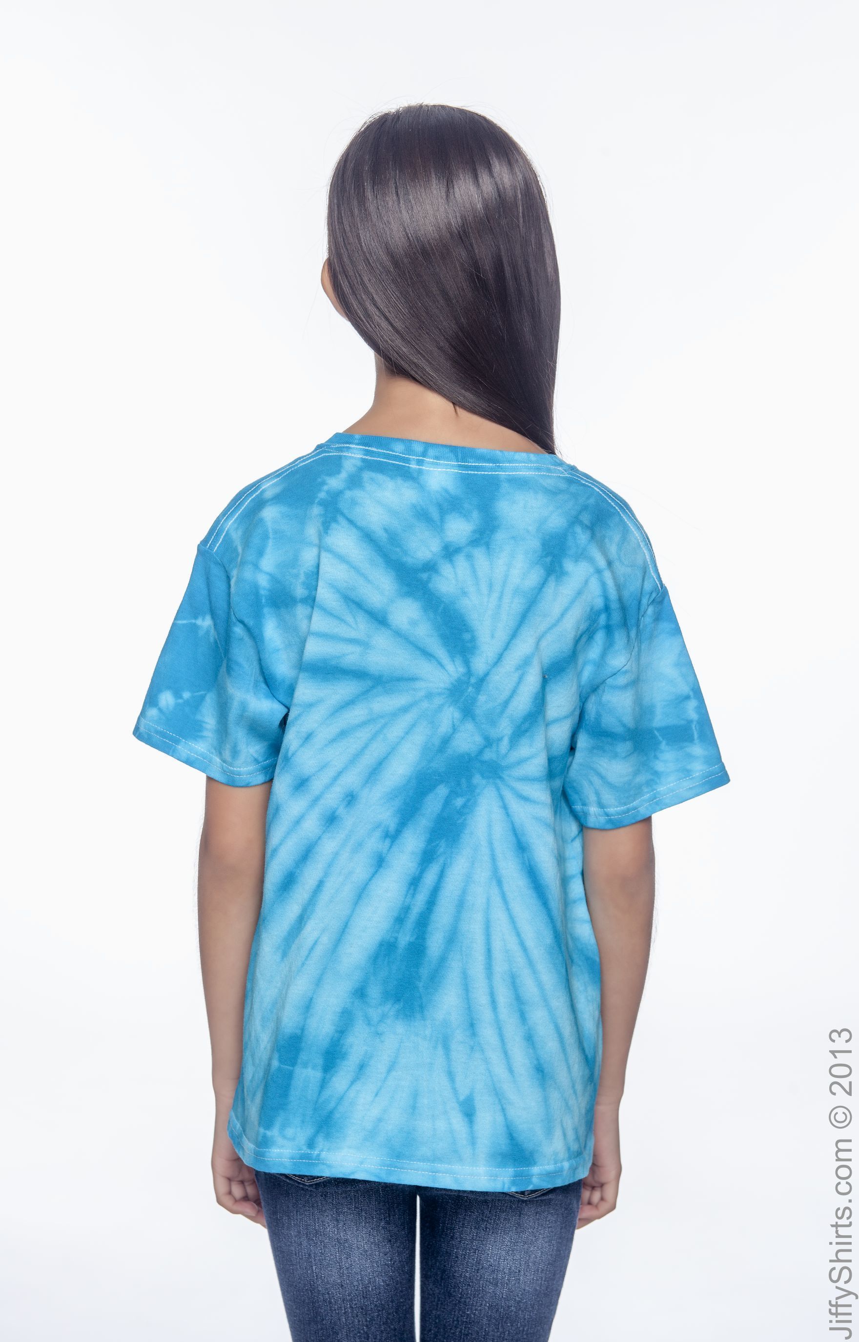 Youth 100% Cotton Spider T-Shirt - Spider Turquoise