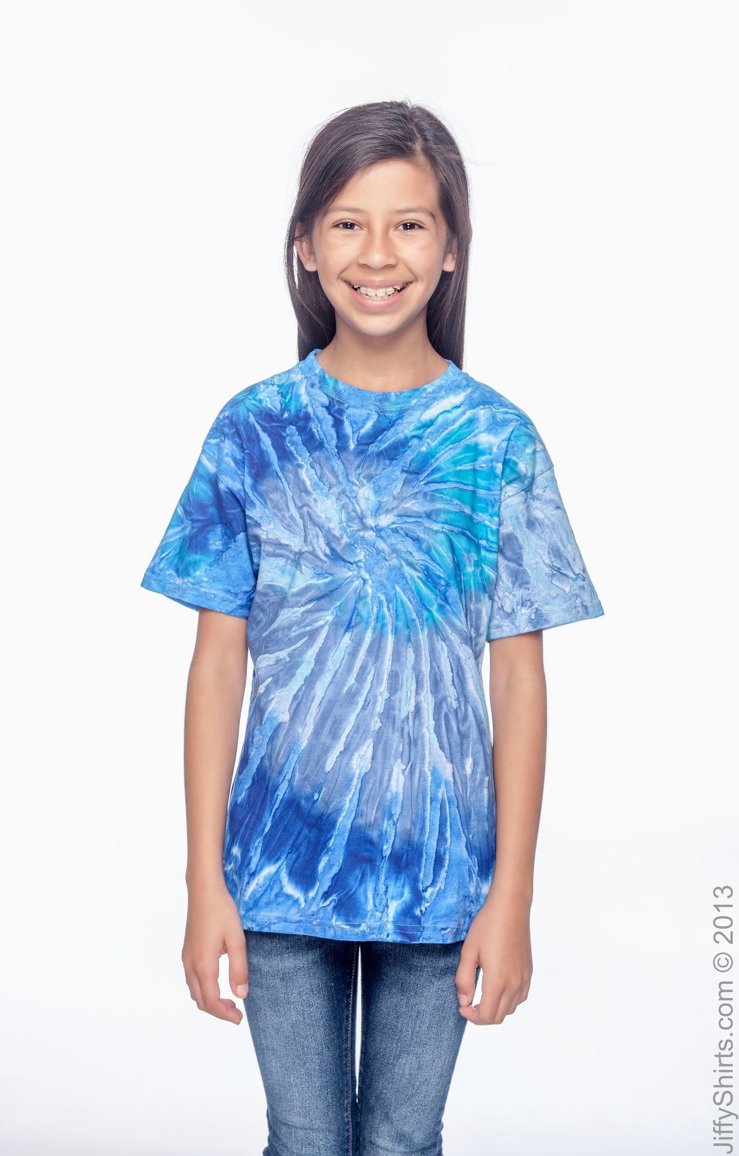 Youth 100% Cotton T-Shirt - Blue Jerry