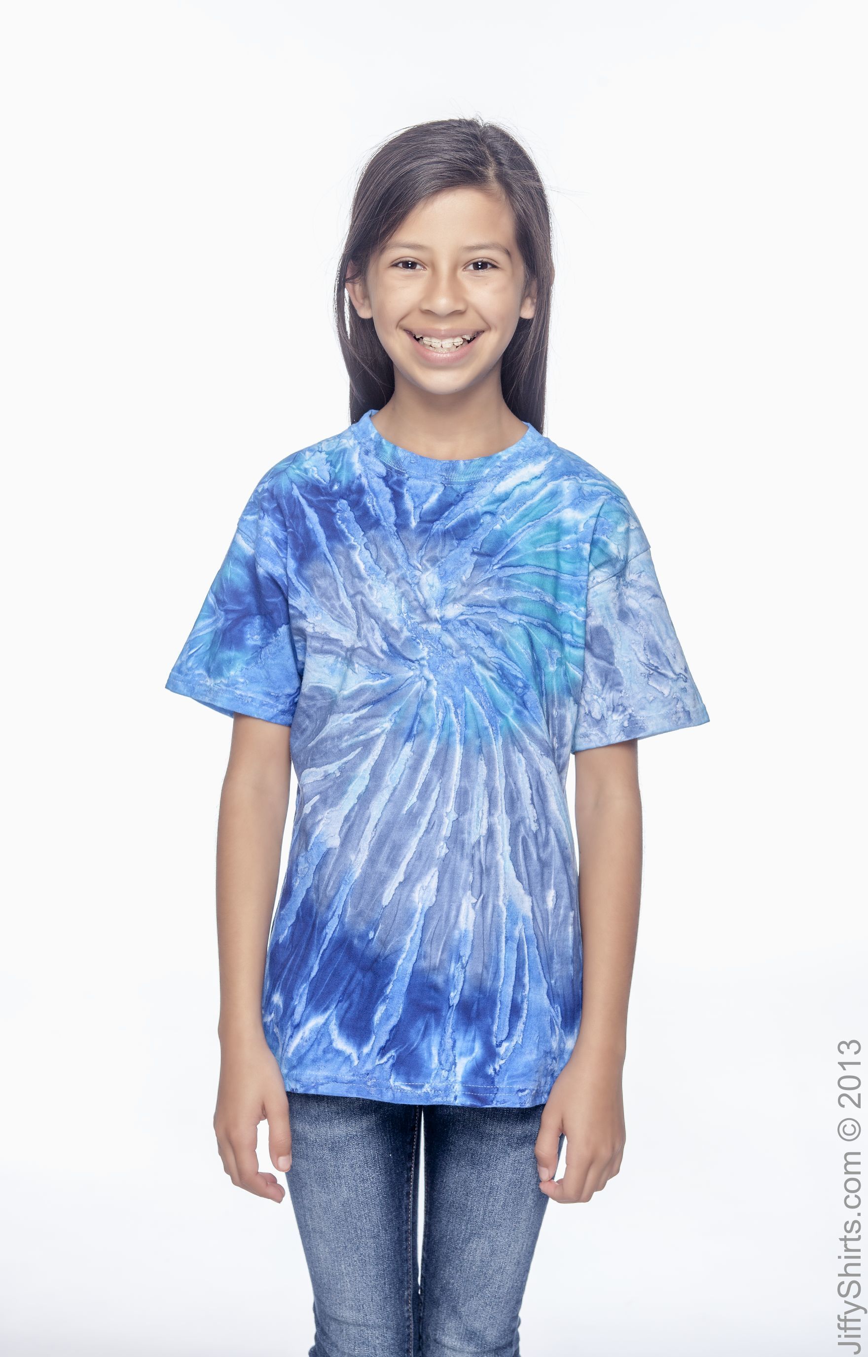 Youth 100% Cotton T-Shirt - Blue Jerry
