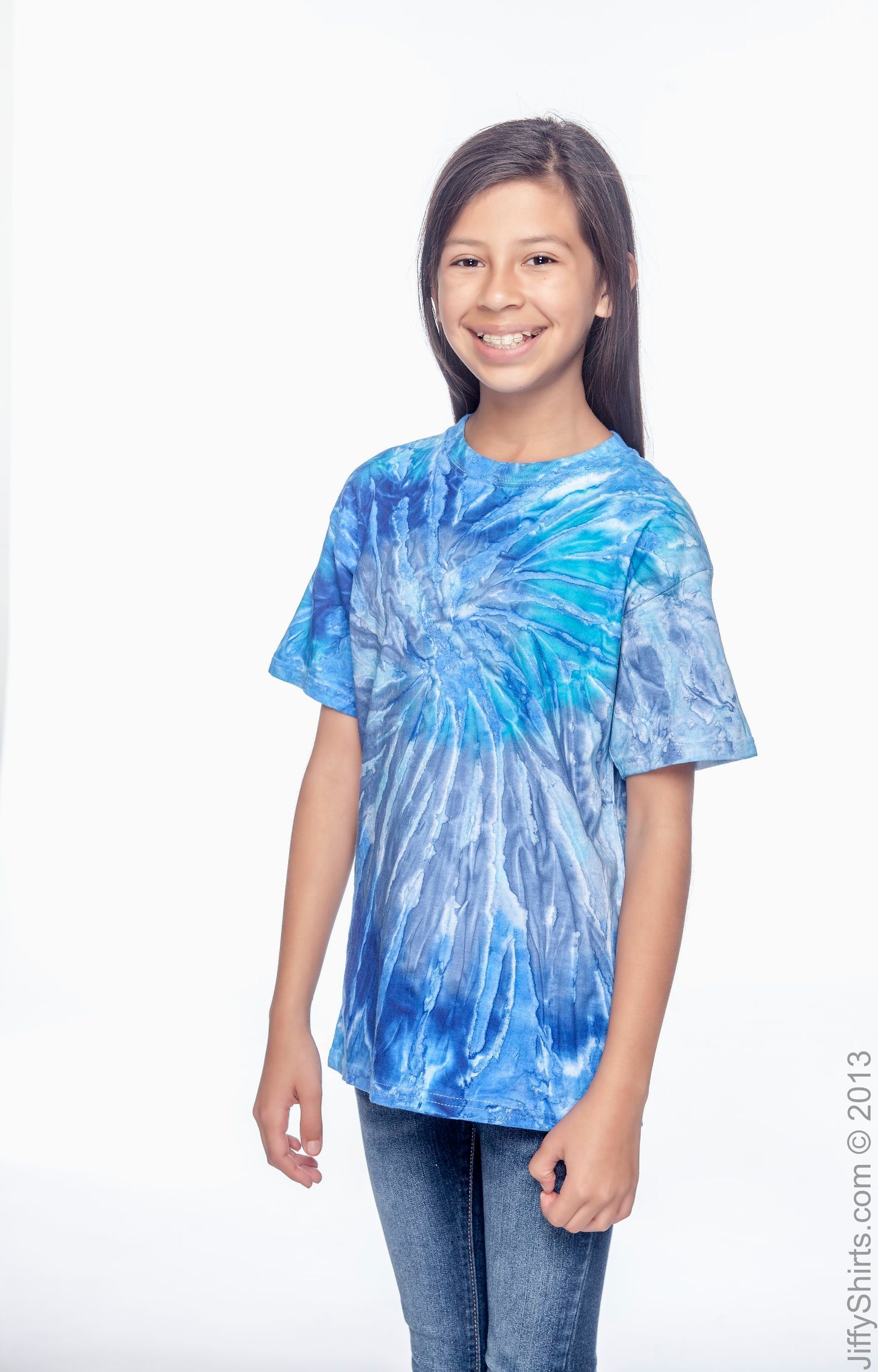 Youth 100% Cotton T-Shirt - Blue Jerry