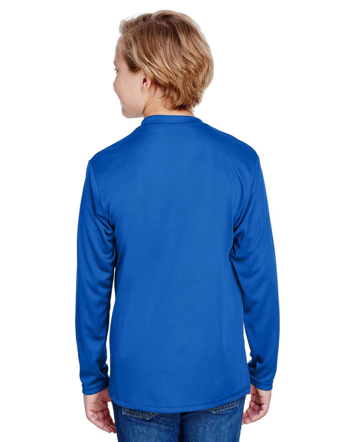 Youth Long Sleeve Cooling Performance Crew Shirt - Royal