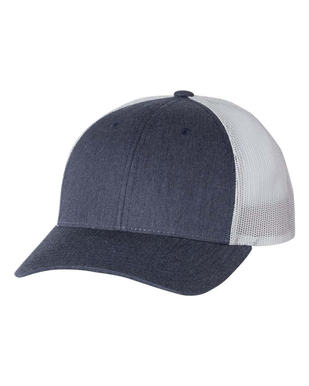 Low Pro Trucker Cap - Heather Navy / Silver