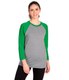 Next Level 6051 - Unisex Triblend 3/4-Sleeve Raglan - Envy / Premium Heather