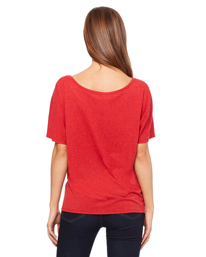 Women's Slouchy T-Shirt - Red Speckled