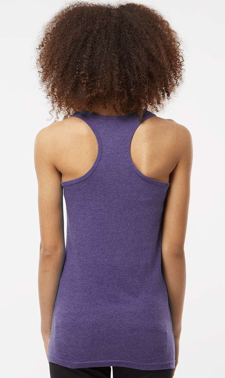 Women's Slim Fit Poly-Rich Racerback Tank - Heather Purple