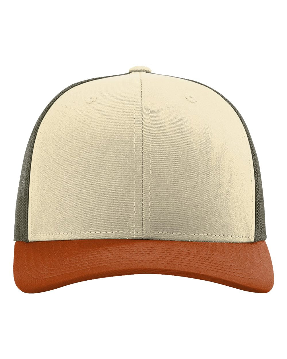 Low Pro Trucker Cap - Cream/ Loden Green/ Dark Orange