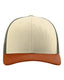 Richardson 115J1 - Low Pro Trucker Cap - Cream/ Loden Green/ Dark Orange