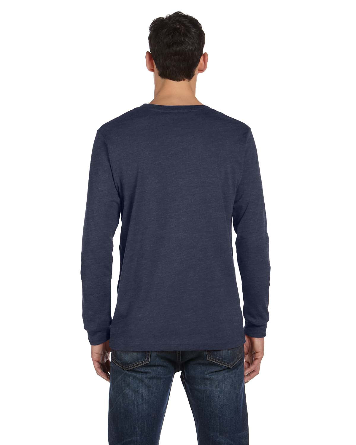 Unisex Jersey Long-Sleeve T-Shirt - Heather Navy