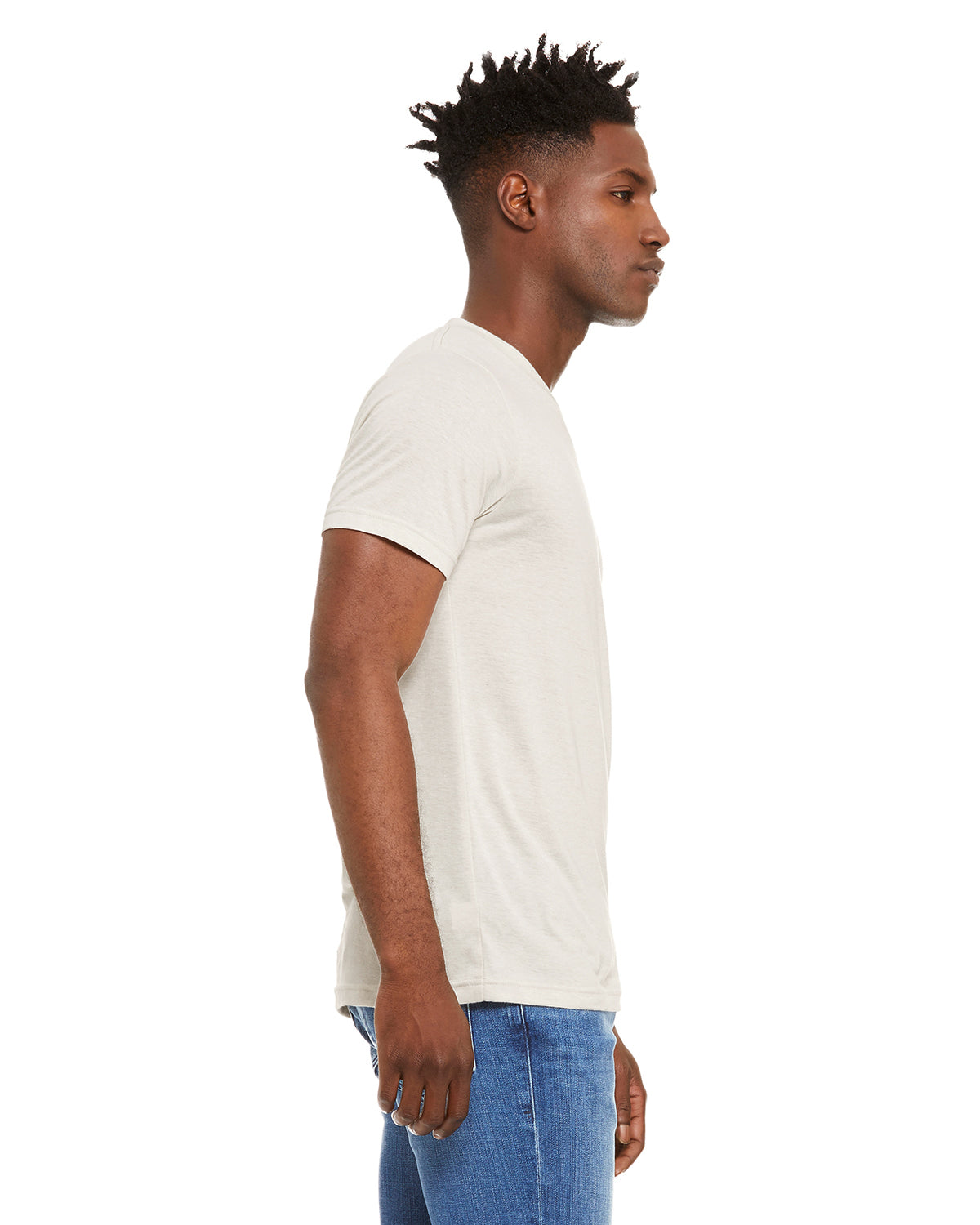 Unisex Triblend V-Neck T-Shirt - Cement Triblend