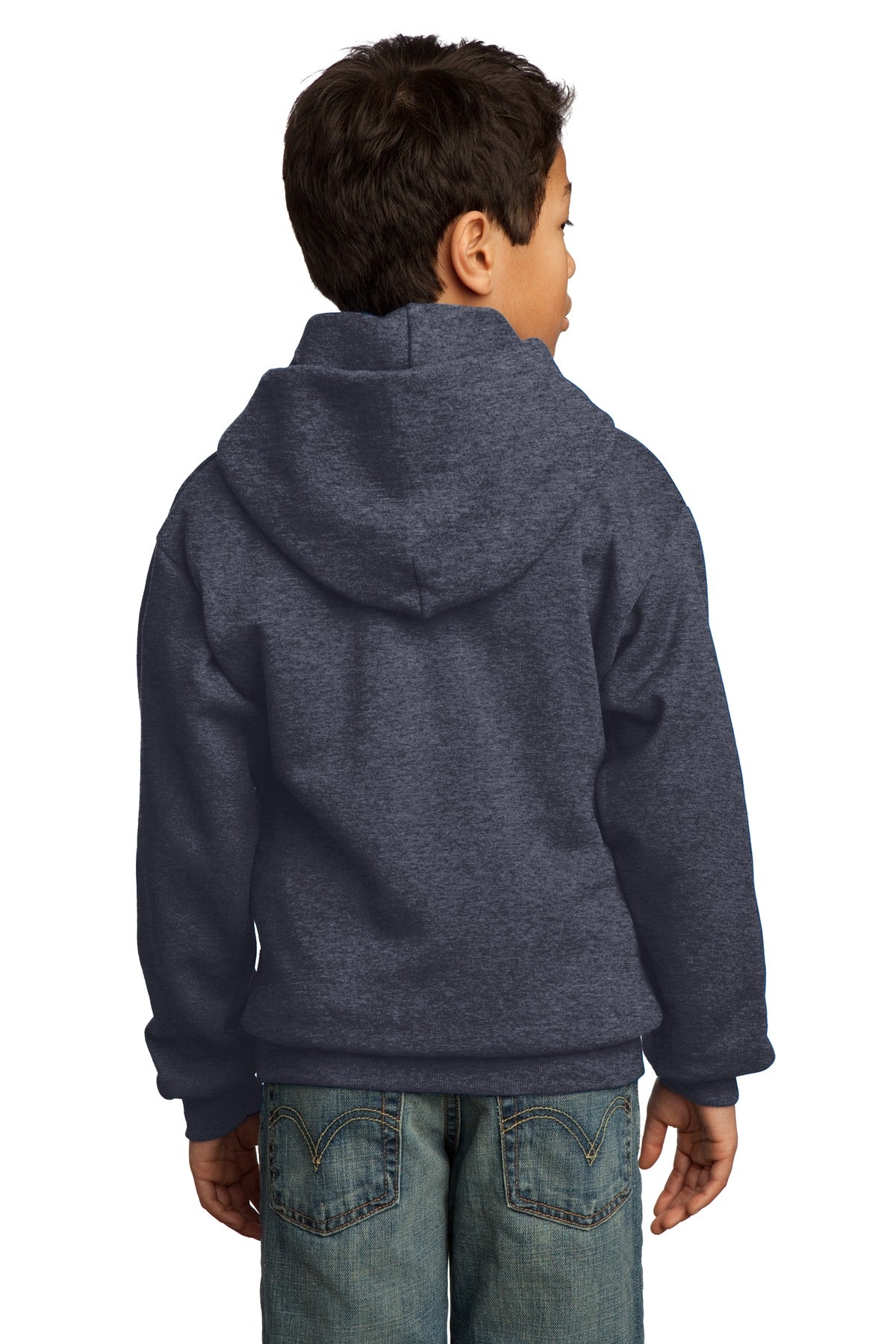 Youth Core Fleece Pullover Hoodie - Heather Navy