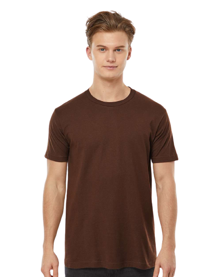 Unisex Fine Jersey Tee - Brown