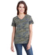 LAT 3537 - Women's Football T-Shirt - Vintage Camo / Bn Smoke