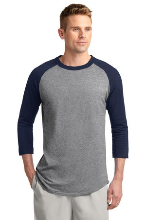 Unisex Colorblock Raglan Jersey - Heather / Gray / Navy