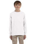 Youth Ultra Cotton® 6 oz. Long-Sleeve T-Shirt - White
